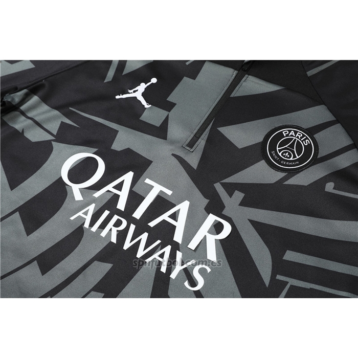 Chandal de Sudadera del Paris Saint-Germain Jordan 2022-2023 Negro y Gris